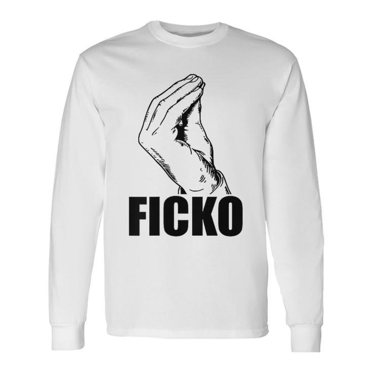 Ficko Hand Sign Fun Italian Langarmshirts Geschenkideen