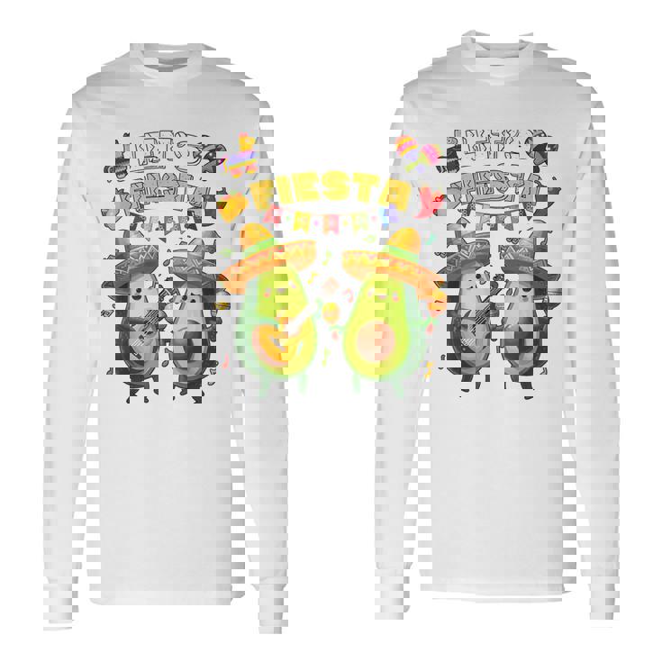 Lets Fiesta Poncho Avocat Cinco De Mayo Fête Mexicaine Pour Enfants T-shirt à manches longues