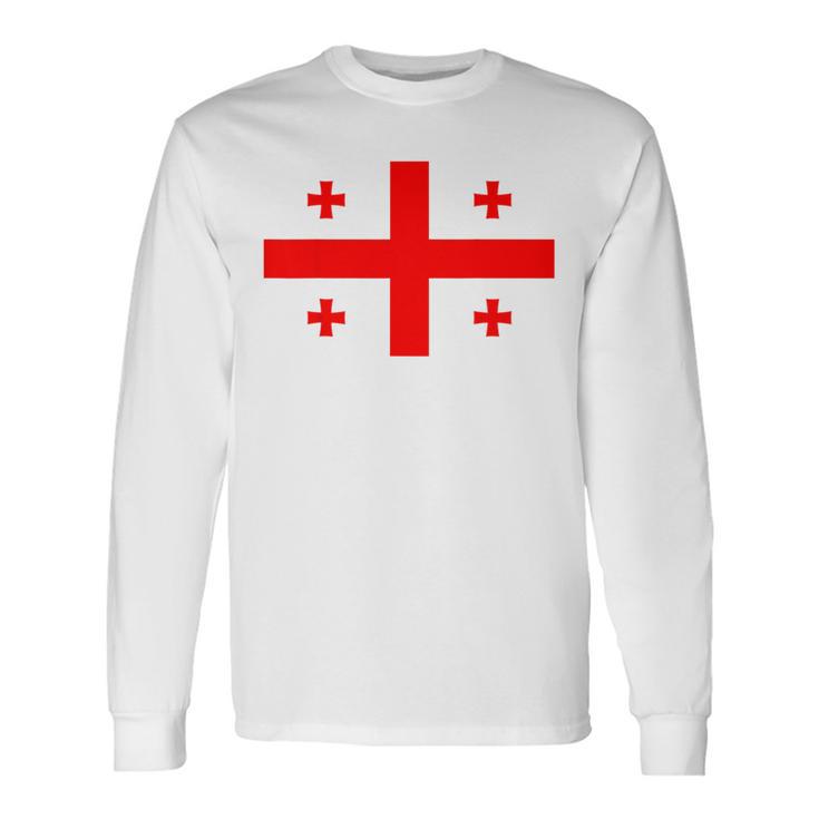 Flag Of Georgia Langarmshirts Geschenkideen