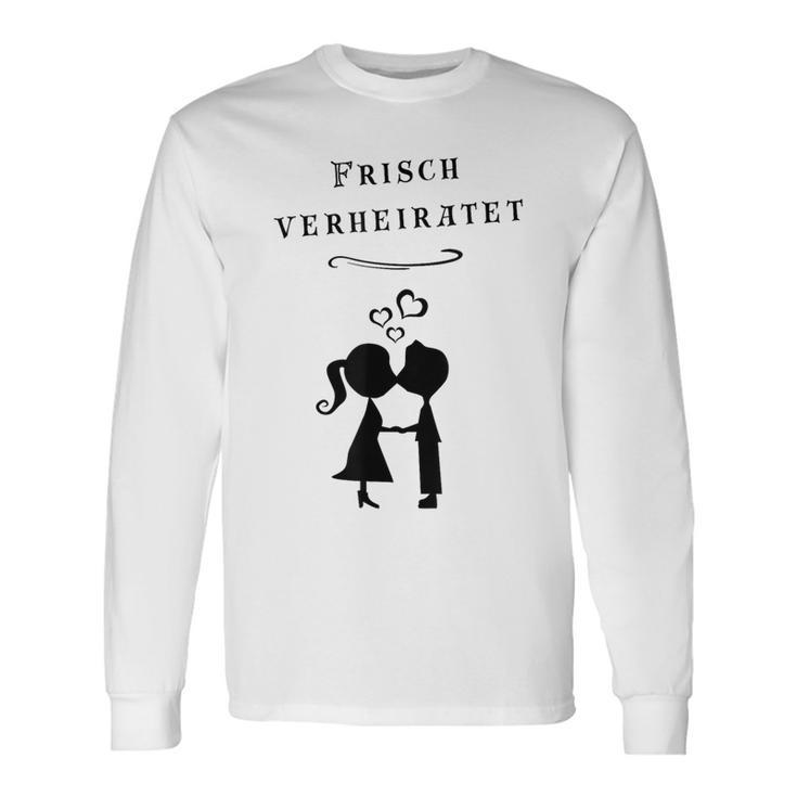 Frischerheiratet Wedding Marriage Honeymoon Marriage Langarmshirts Geschenkideen