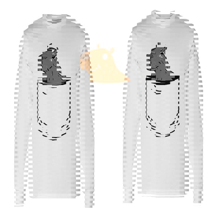 Pocket Capybara Capybara En Bolsillo Regalo Camiseta de manga larga