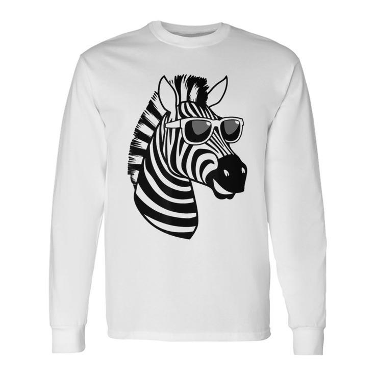 Zebra With Sunglasses Langarmshirts Geschenkideen