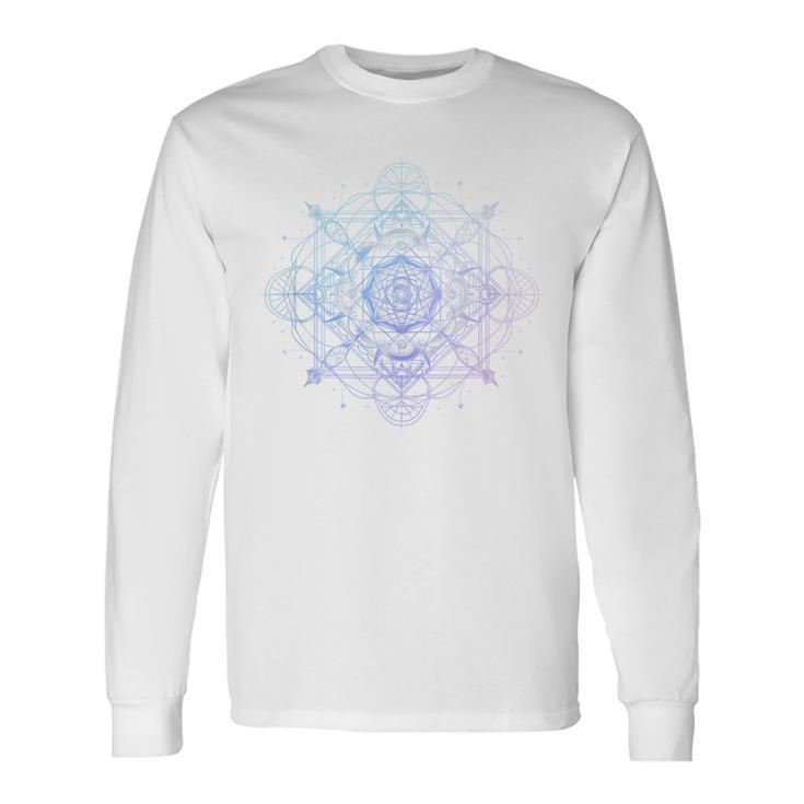 Geometría Sagrada Metatron Cube Yoga Espiritual Sin Mangas Camiseta de manga larga