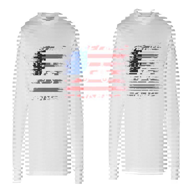 Golf Cart Parade United States American Flag 4Th July Long Sleeve T-Shirt