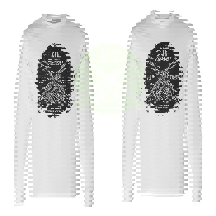 Gop 2Ème Amendement Supporter Deux Fusils Ar Croisés T-shirt à manches longues