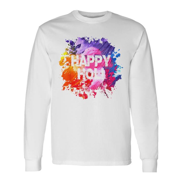 Happy Holi Festival Of Colors Holi Blue Langarmshirts Geschenkideen