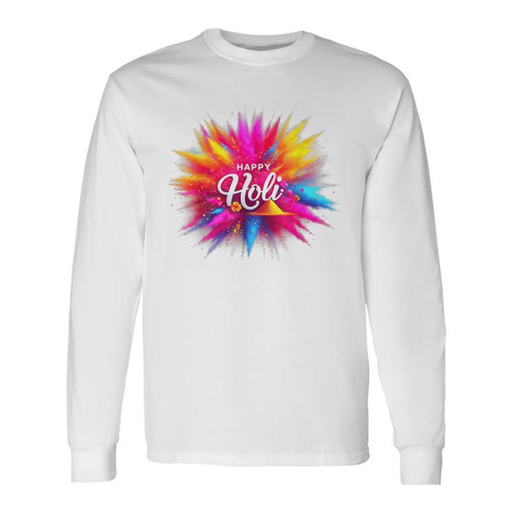 Happy Holi Festival Of Colours Langarmshirts Geschenkideen