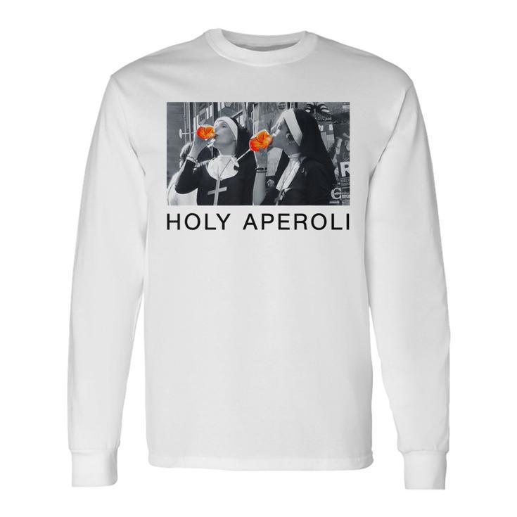 Holy Aperoli X Nonnen Christi Spritz Aperollin Fun Aperoly Langarmshirts Geschenkideen