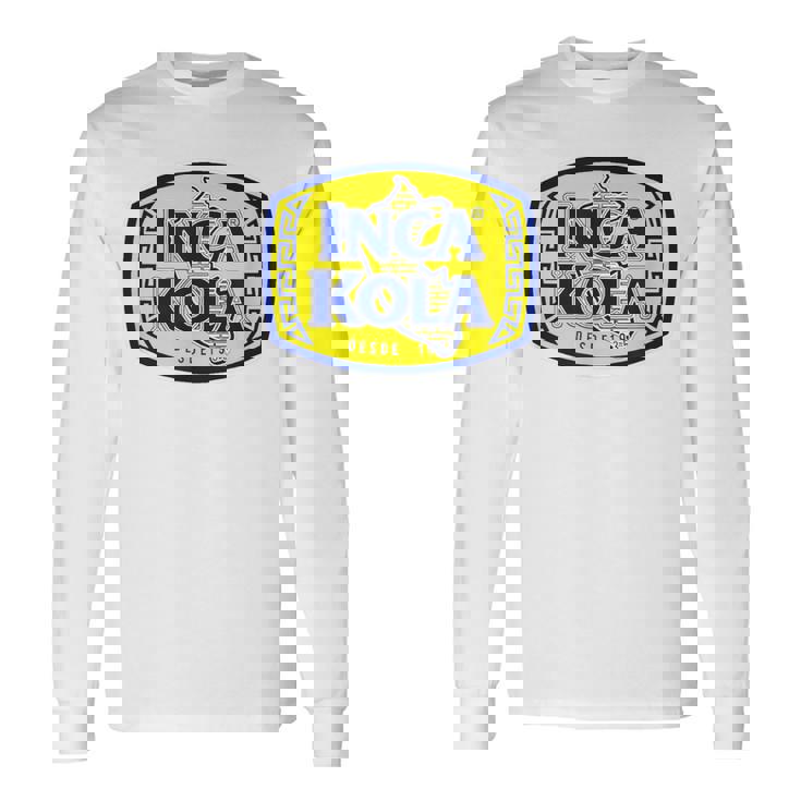 Inca Kola T Perù Golden Kola Bubblegum Cream Soda Maglietta a maniche lunghe