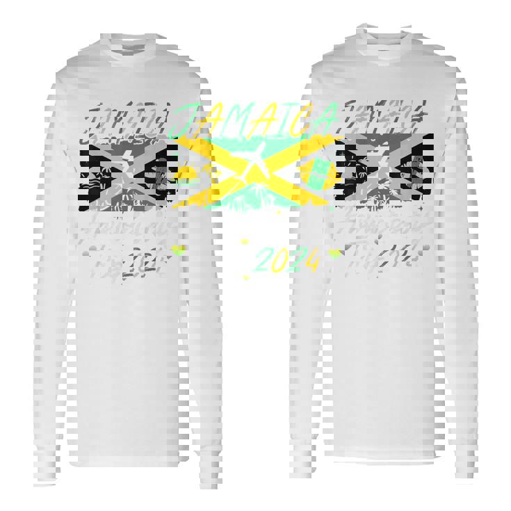 Jamaica Anniversary Trip 2024 Couple Summer Vacation Trip Long Sleeve T-Shirt