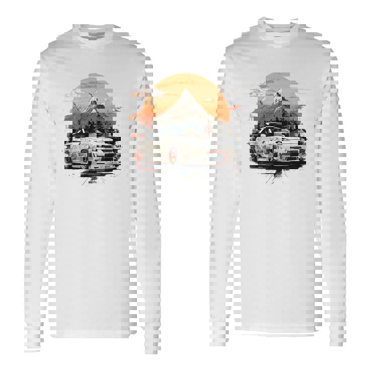 Jdm Drift Japanese Style Car Retro Enthusiast Long Sleeve T-Shirt