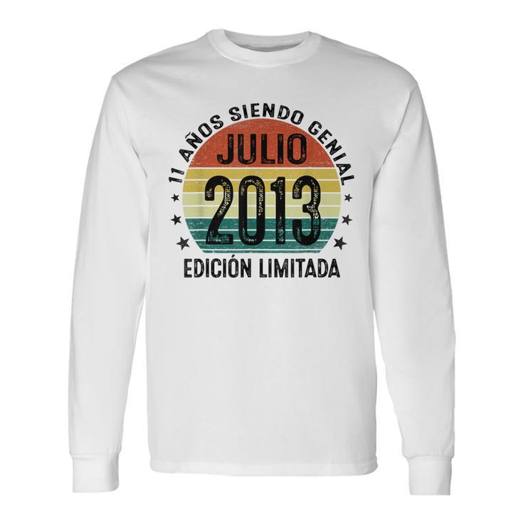Julio 2013 11 Años Cumpleaños Niño Fabricado En 2013 Camiseta de manga larga