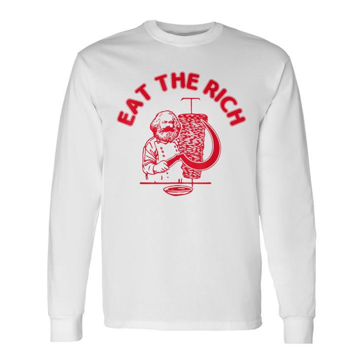 Karl Marx Eat Doner Rich Socialism Langarmshirts Geschenkideen