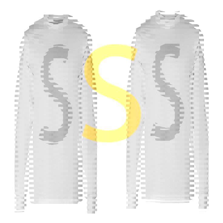 Lettera S Chipmunk Color Matching Costume Maglietta a maniche lunghe