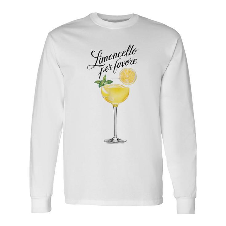 Limoncello Per Favore Italy Italian Lemon Gray Langarmshirts Geschenkideen