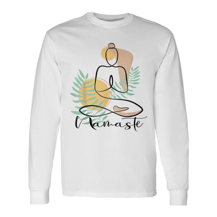 A Line Yoga Life Energy Chakra Meditation Namaste S Langarmshirts Geschenkideen