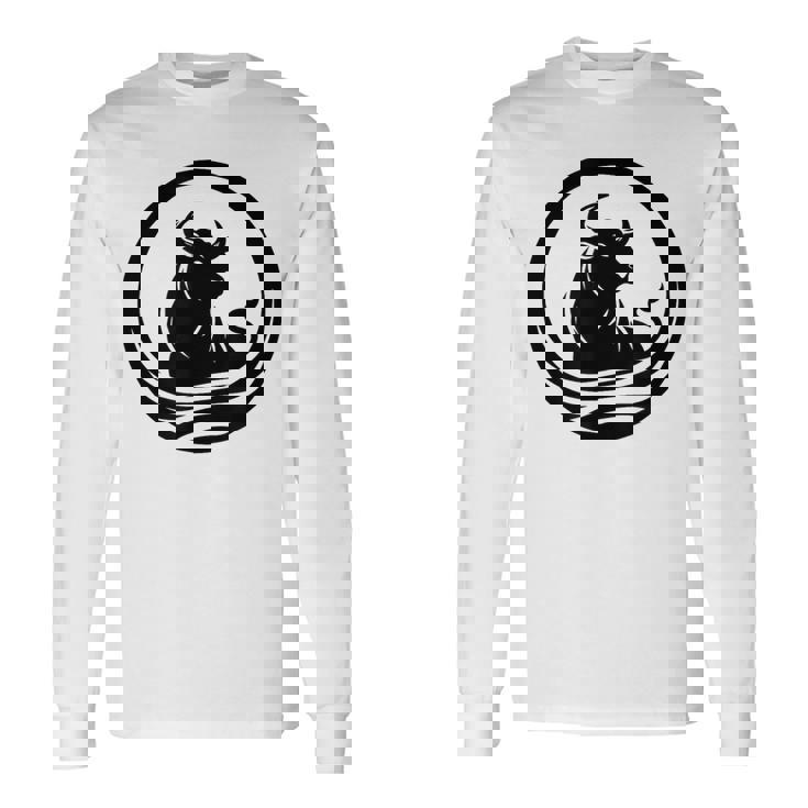Logo Straker Toro In Bianco E Nero Maglietta a maniche lunghe Ideas de regalos
