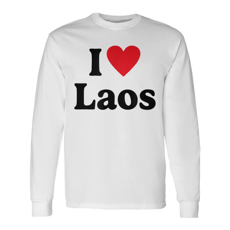 I Love Laos Langarmshirts Geschenkideen