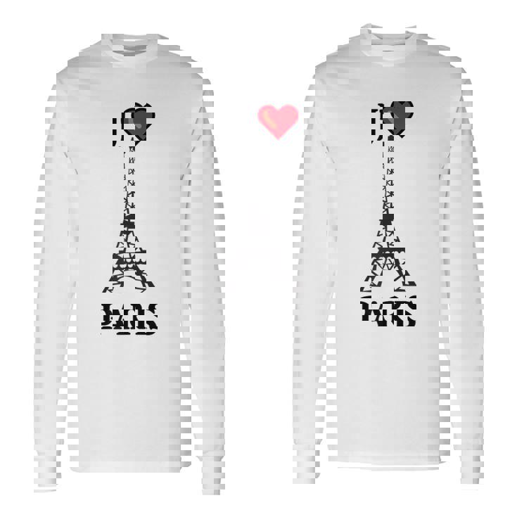 I Love Paris J'aime Paris France Tour Eiffel T-shirt à manches longues