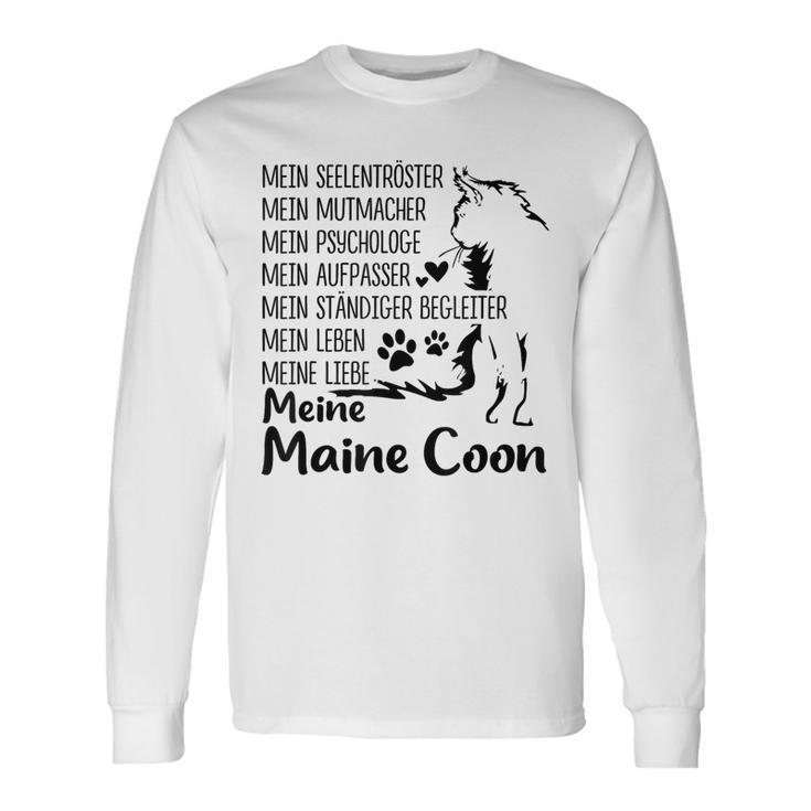 Mein Seelkomöster Meine Maine Coon Cat Lover Kitten Langarmshirts Geschenkideen