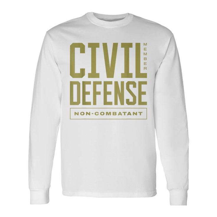 Mitgliedslabel Civil Defense Non Combatant Langarmshirts Geschenkideen