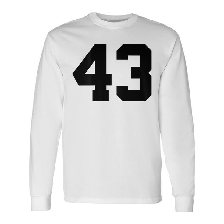 Nummer 43 Nummer Auf Der Rückseite Team Trikot Geburtstag Langarmshirts Geschenkideen