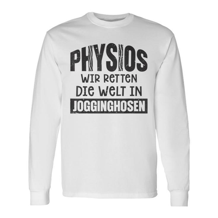 Physio Wir Retten Die Welt In Jogging Bottoms Gray Langarmshirts Geschenkideen