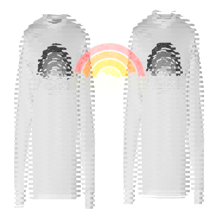 Polaris Montana Mtintage 70S Diseño Retro Arco Iris Camiseta de manga larga