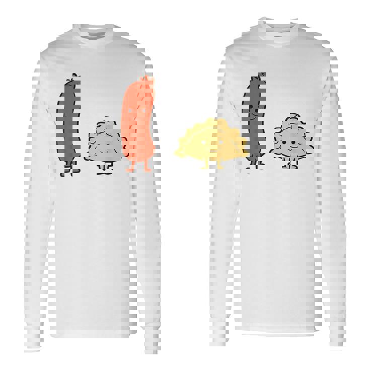 Polonia Pierogi Y Kielbasa Comida Kielbasa Y Pierogi Camiseta de manga larga