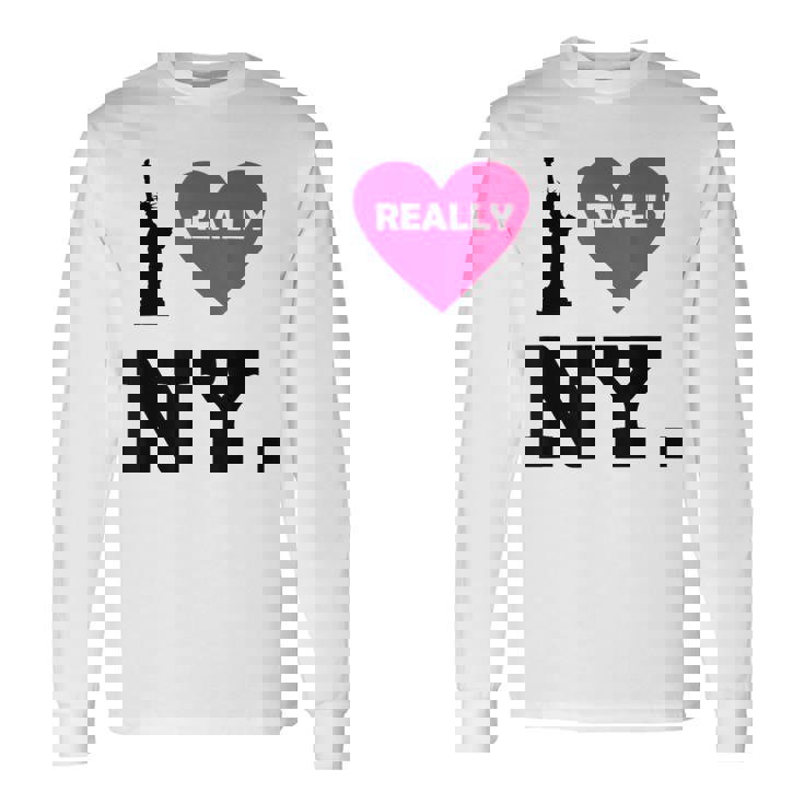 I Really Heart Love Ny Love New York Maglietta a maniche lunghe