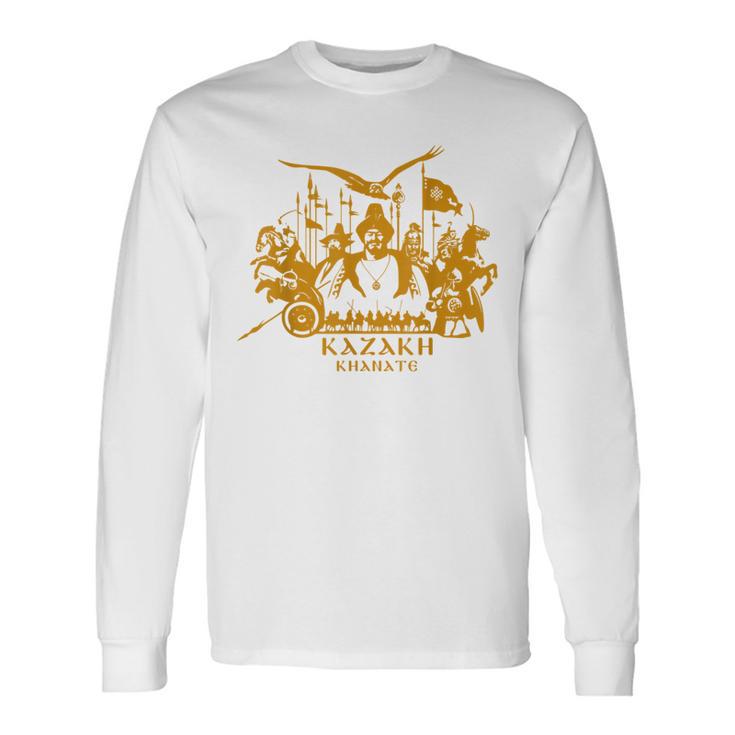 Republic Of Kazakhstan Qazaqstan Kazakhstan Kazakh Flag Langarmshirts Geschenkideen