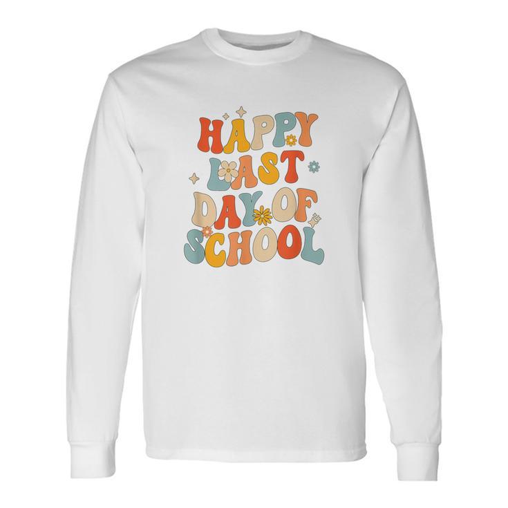 Retro Happy Last Day Of School End Of School Out Langarmshirts Geschenkideen