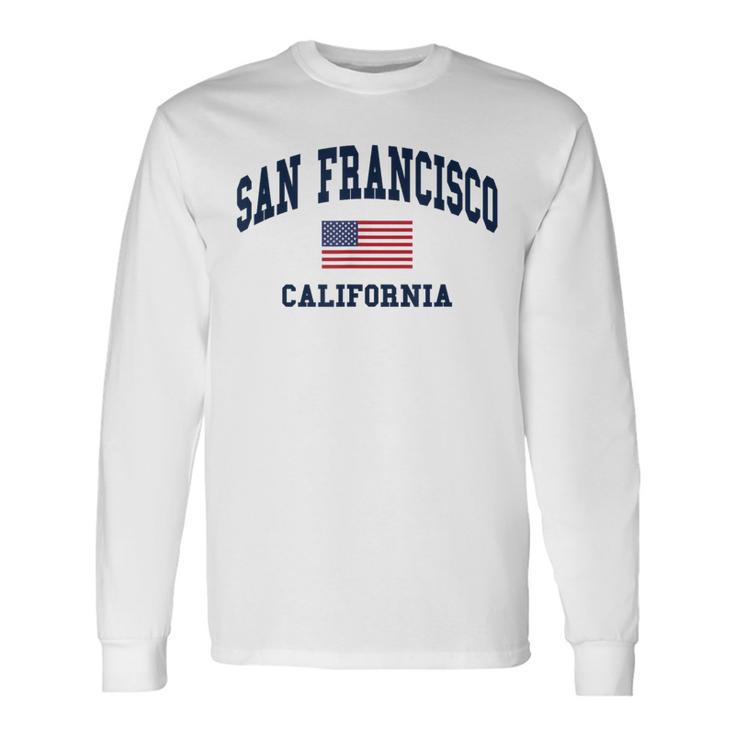 San Francisco Usa Flag Classic Langarmshirts Geschenkideen