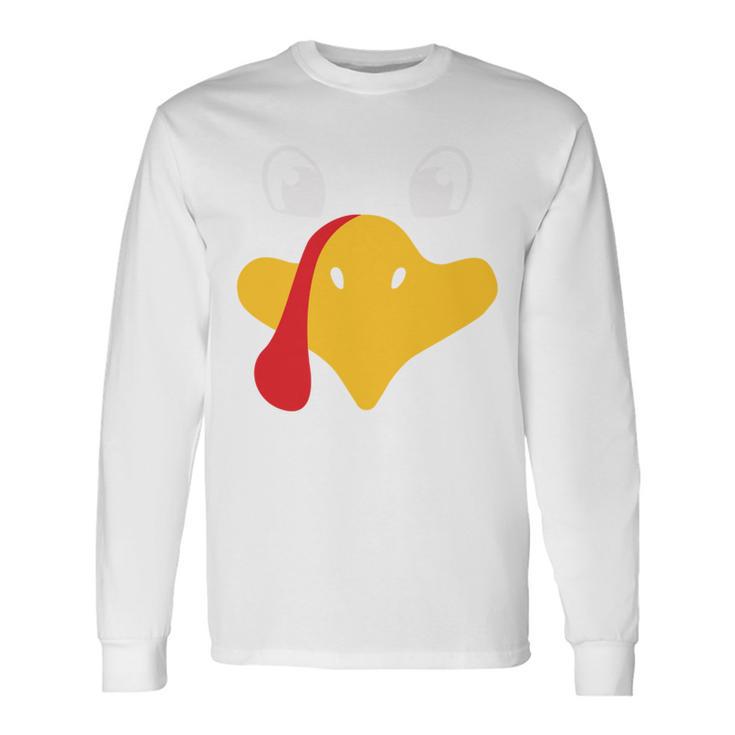 Silly Turkey Face Family Thanksgiving Dinner Long Sleeve T-Shirt