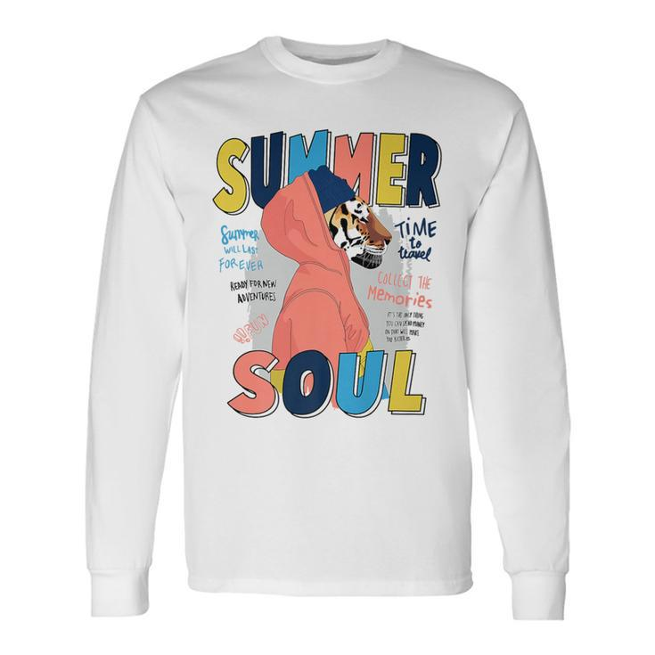 Summer Streetwear Urban Street Wear Tiger Aesthetic Soul Long Sleeve T-Shirt