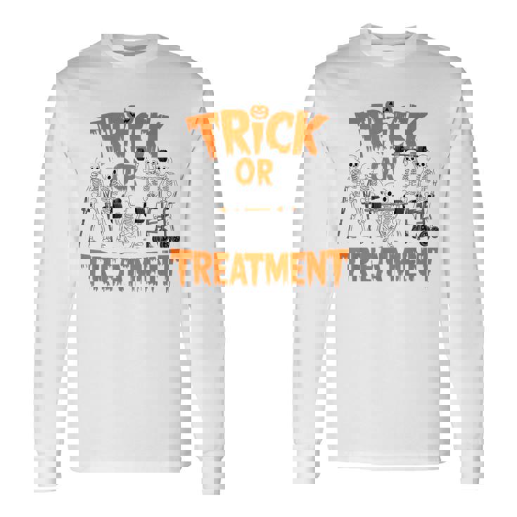 Trick Or Treatment Pt Physical Therapy Therapist Halloween Long Sleeve T-Shirt