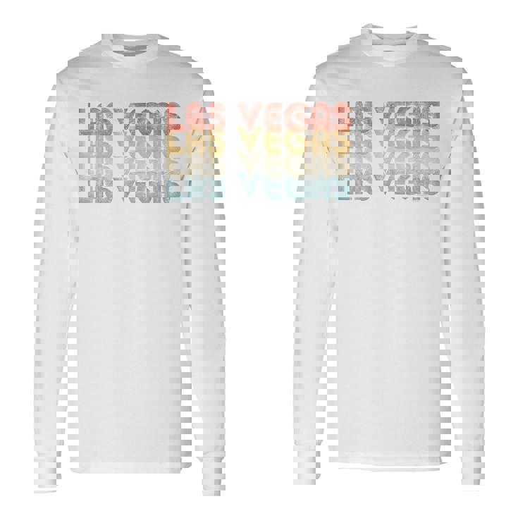 Vintage Retro 70S 80S Las Vegas Souvenir Long Sleeve T-Shirt