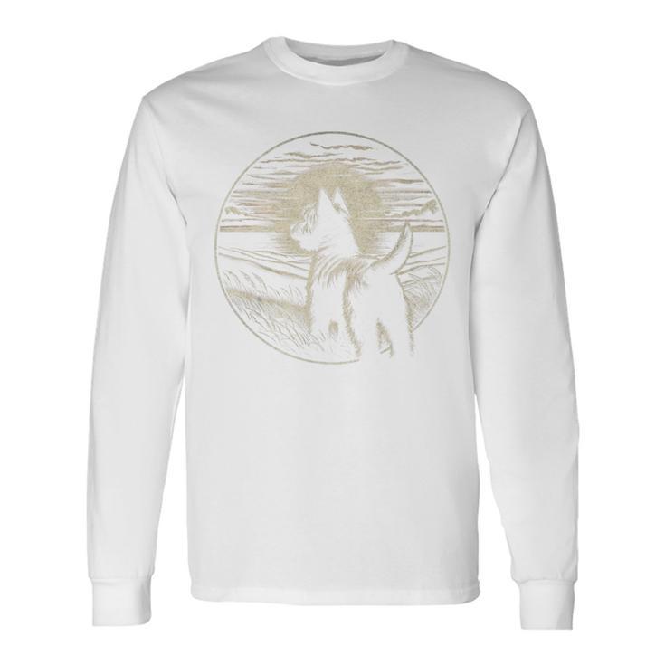 Vintager Cairn-Terrier-Hund Langarmshirts Geschenkideen