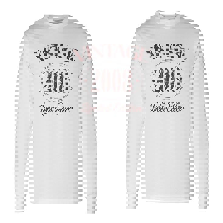 Year Of Birth Birthday Limited Editionintage 2008 Maglietta a maniche lunghe