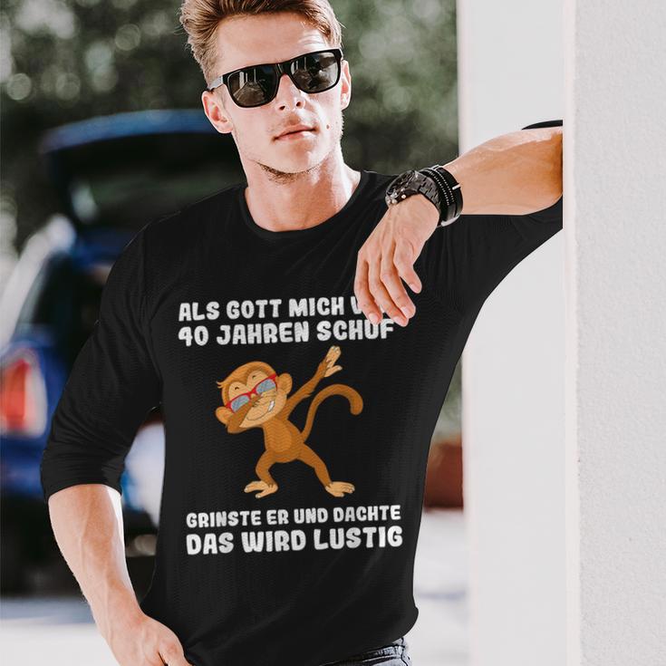 40 Jahre Als Gott Michor 40 Jahen Kref 40Th Birthday Langarmshirts Geschenke für Ihn