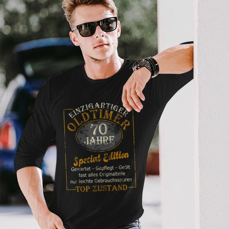 70Th Birthday Man Uniqueintage Car 70S Langarmshirts Geschenke für Ihn