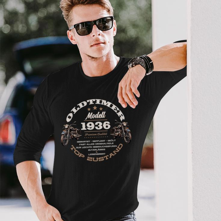 88 Geburtstag Mann Frau Motorrad Motorradfahrer Biker 1936 Langarmshirts Geschenke für Ihn