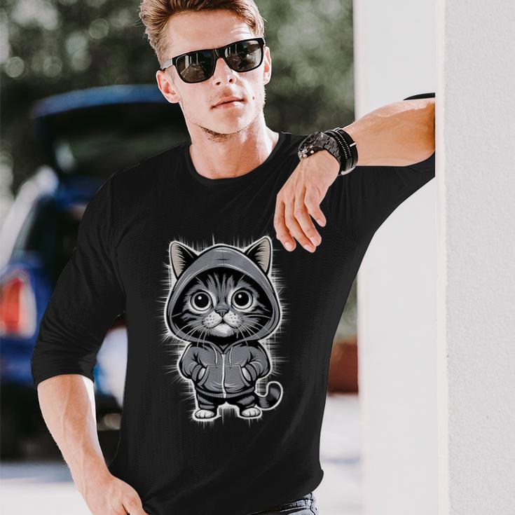 Adorable Cat Langarmshirts Geschenke für Ihn