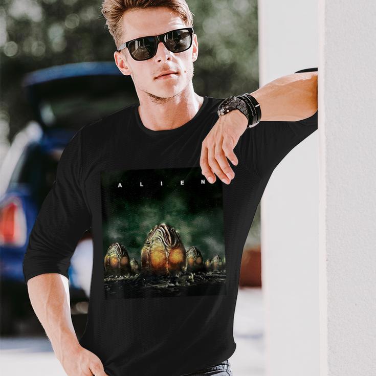 Alien Xenomorph Eggs Movie Poster Langarmshirts Geschenke für Ihn