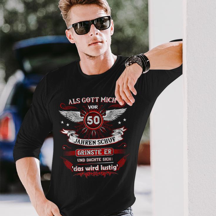 Als Gott Michor 50 Jahren Schuf Grinste Er Das Wird German L Langarmshirts Geschenke für Ihn