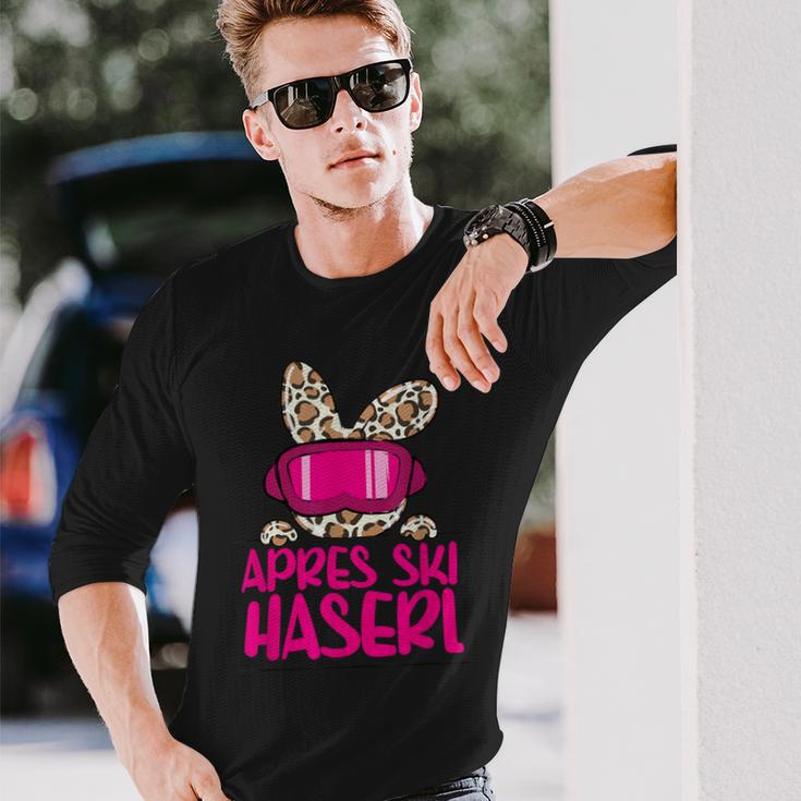 Après Ski Haserl Skier Apres Ski Party Leo Print Langarmshirts Geschenke für Ihn