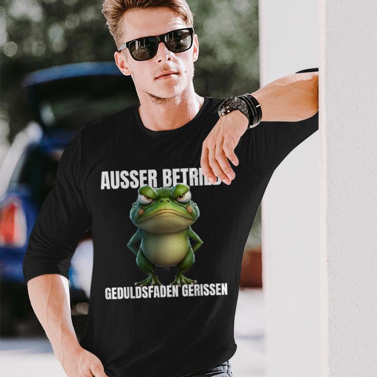 Außer Berieb Geduldsfaden Gerissen Frosch Monday Langarmshirts Geschenke für Ihn