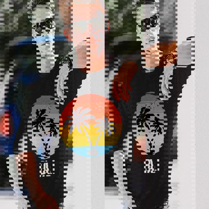 Bali Souvenirintageacaciones Retro Bali Camiseta de manga larga Regalos para él