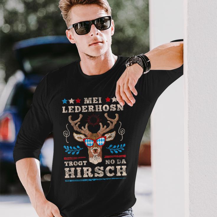 Bayern Wiesn Bekleidungolksfest Outfit Herren Short Sleeve Mei Lederhosn Trogt No Da Deer Costume Oktoberfest S Langarmshirts Geschenke für Ihn