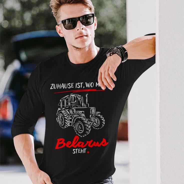 Belarus-Mts-Zuhause Ist Wo Mein Belarus Steht Langarmshirts Geschenke für Ihn